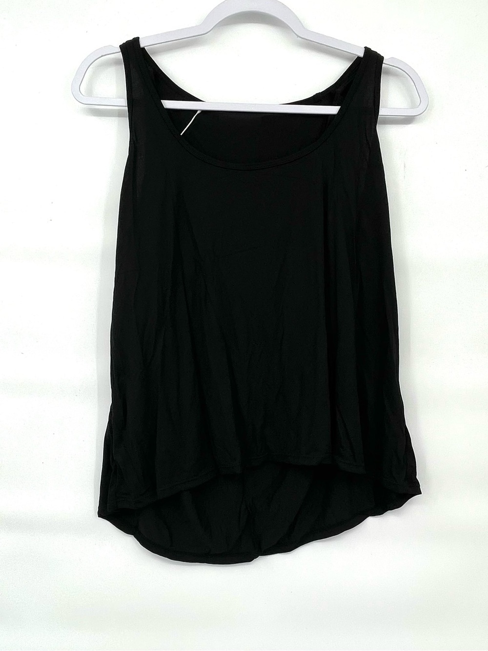 Halara NWT black flowy layered tank top